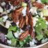 Salad With Goat Cheese, Pears, Candied Pecans And Maple-Balsamic Dressing