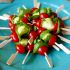 Tomato-mozzarella skewers