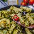 Garlic and Roasted Vegetable Pesto Pasta