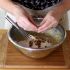Break the walnuts into the bowl and mix all the ingredients until well combined
