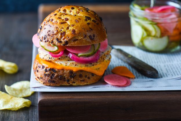 Sriracha Turkey Sandwiches with Pickled Veggies