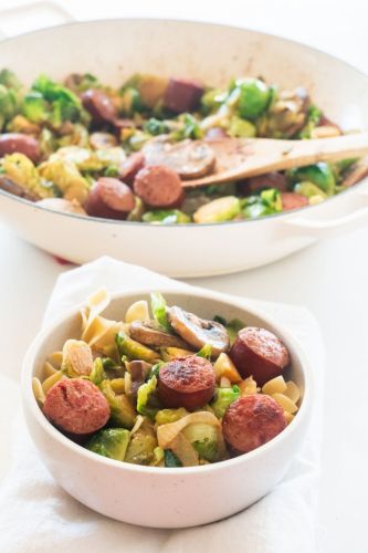 Kielbasa and Brussels Sprouts Skillet