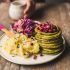 vegan gluten-free savory kale pancakes