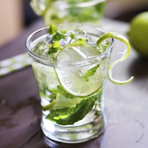 Peppermint and lime water