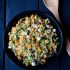 Freekeh salad with sweet potatoes and pears