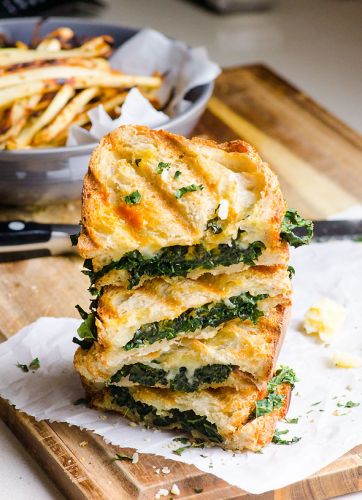 Parmesan Kale Grilled Cheese