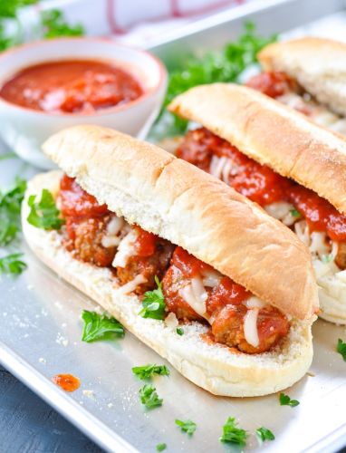 5-Ingredient Dump And Bake Meatball Subs