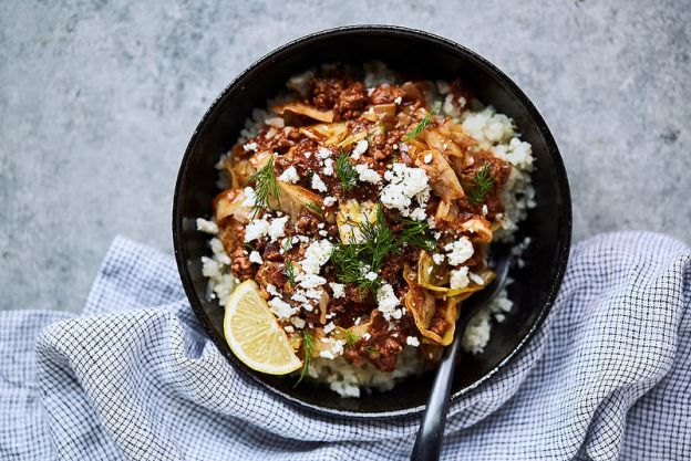 Greek Lamb and Cabbage Bowls