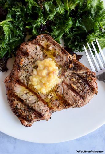 Grilled Pork Chops With Shallot Ghee