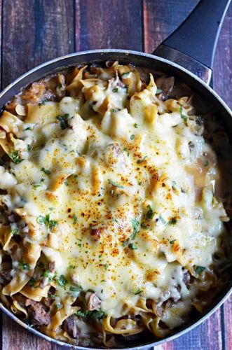 French onion beef stroganoff
