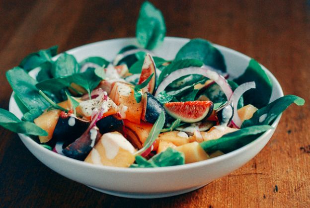 Fig and cantaloupe salad