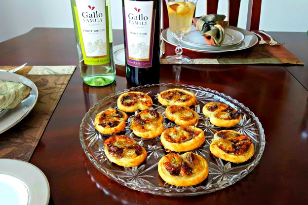Blue Cheese, Fig, and Carmelized Onion Palmiers
