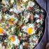 Fontina, Spinach, And Artichoke Breakfast Pasta Hash