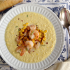 Fresh Corn and Potato Chowder with Sauteed Shrimp