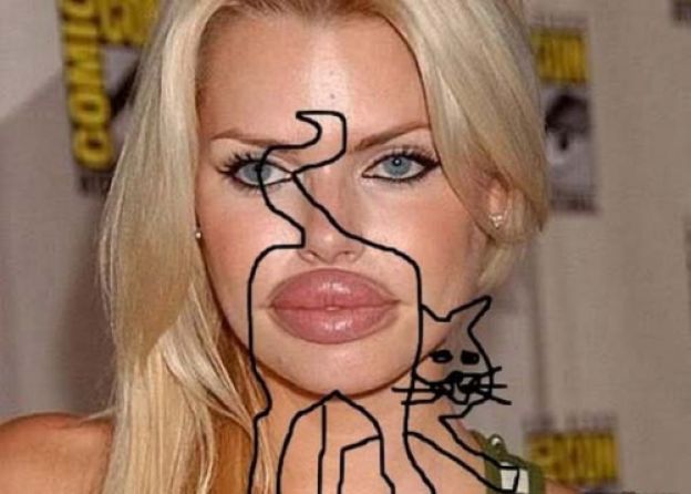 That duck face selfie looks like a cat's ass