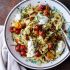 Garlic And Herb Roasted Cherry Tomato Carbonara Crispy Prosciutto + Burrata