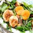 Crusted goat cheese spring panzanella salad