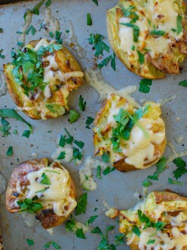 Gouda Smashed Potatoes
