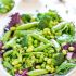 Green powerhouse salad with sesame-ginger vinaigrette
