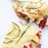 Grilled chicken and roasted red peppers crepe-quesadilla