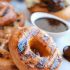 Grilled Espresso Glazed Coconut Doughnuts with Mocha Coconut Ganache