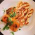Grilled halloumi and glazed apricots