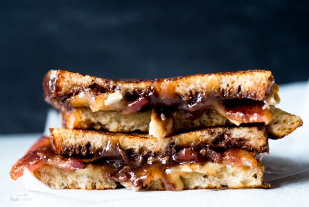 Nutella, brie and bacon grilled cheese