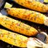 Grilled cilantro, lime and paprika corn on the cob