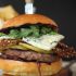 Grilled Pear Burger With Blue Cheese