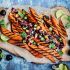 Grilled Sweet Potato Fries and Fresh Cherry Corn Salsa