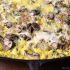 Hamburger onion mushroom frittata