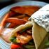 Harissa Halloumi and Roasted Vegetable Wraps