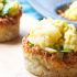 Hashbrown Poutine Cups With Scrambled Eggs