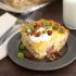 Hashbrowns and ham quiche