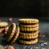 Hazelnut shortbread with salted ganache sandwich cookies