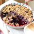 Maple oat mixed berry crisp