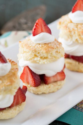 Homemade strawberry shortcake