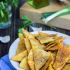 Homemade vegan and gluten-free Cool Ranch Doritos