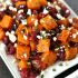Butternut squash with cranberries and feta