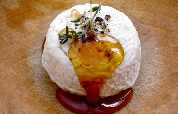 Honeyed goat cheese