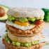 Huevos rancheros breakfast sandwich