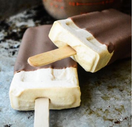Chocolate Dipped Peanut Butter Ice Cream Bars
