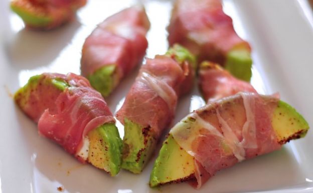 Ham-wrapped avocado