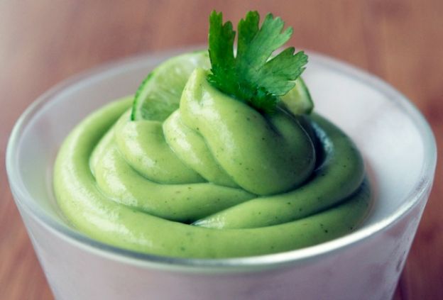 Avocado lime sorbet