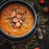 Roasted red pepper and strawberry soup