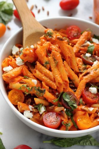Creamy roasted red pepper sauce