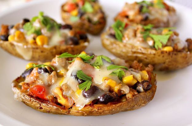 Southwest Loaded Baked Potato Skins