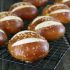 Salted pretzel rolls