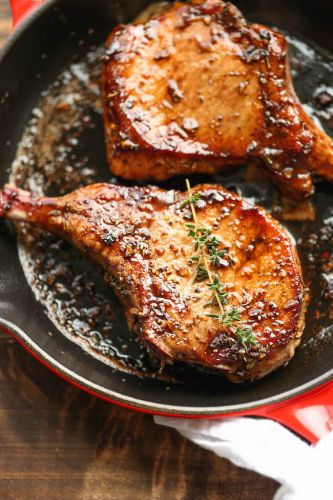 Easy Pork Chops With Sweet And Sour Glaze