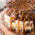 Salted chocolate and caramel ice cream cake